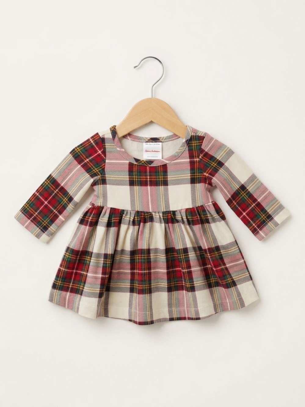 Hanna Andersson Holiday Tartan Plaid Long Sleeve Skater Dress